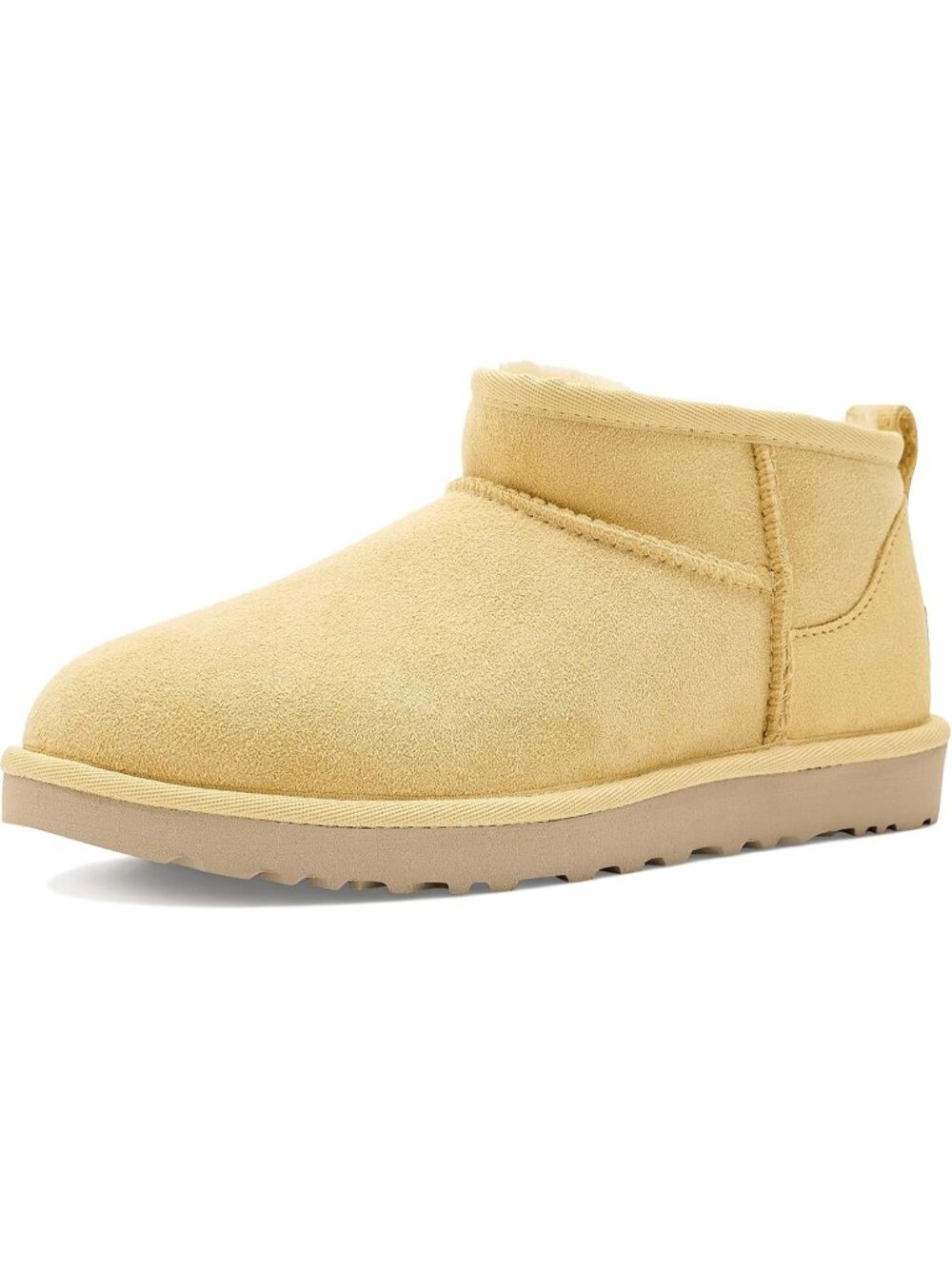 Ugg Women's Muted Mustard Round Toe Imported Classic Ultra Mini SOLID Ankle Boot